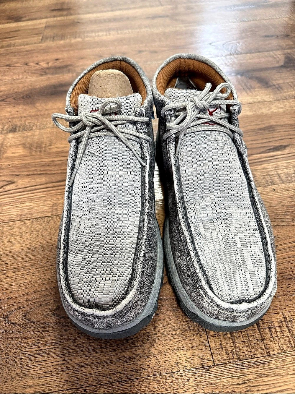 TWISTED X MXC0005 Gray Moc Toe Lace-Up Leather Shoes Men's US 10.5 M